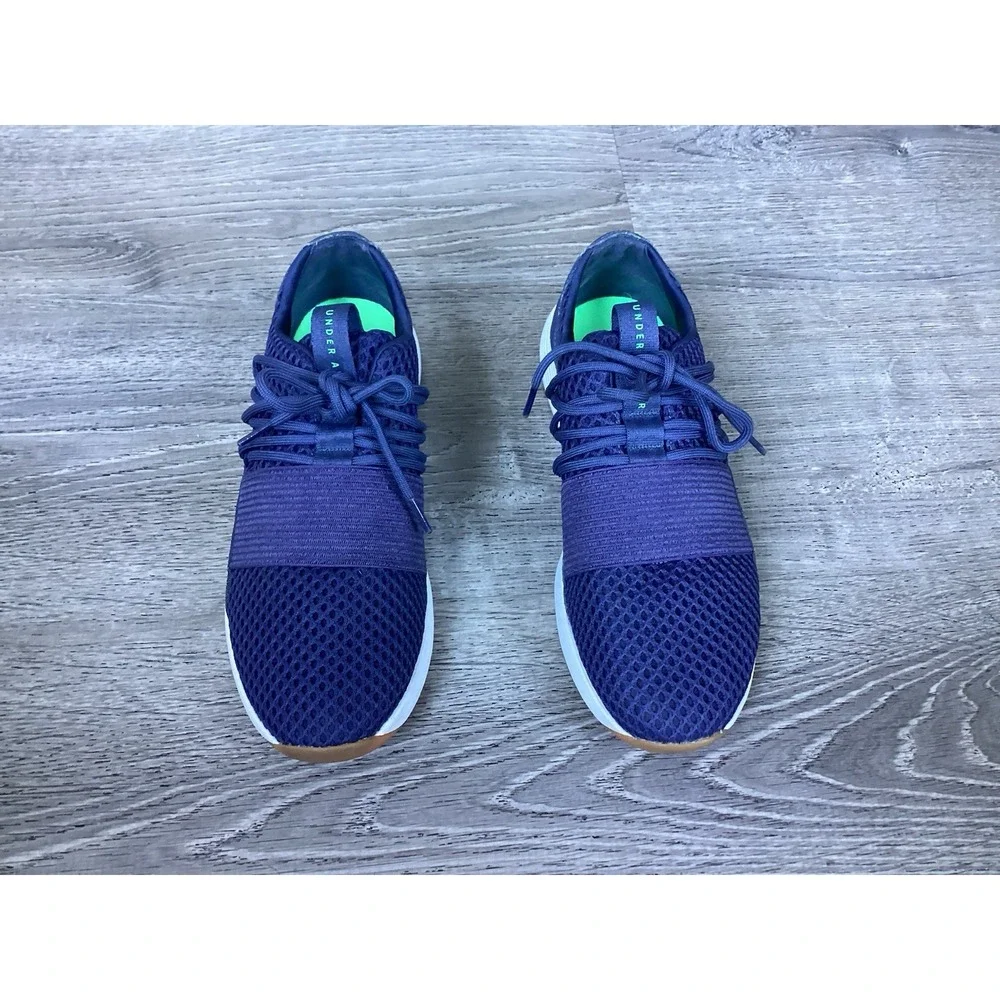 Under Armour Breathe Lace Womens 10 Navy Blue Sneaker Training Shoes 3020249-500